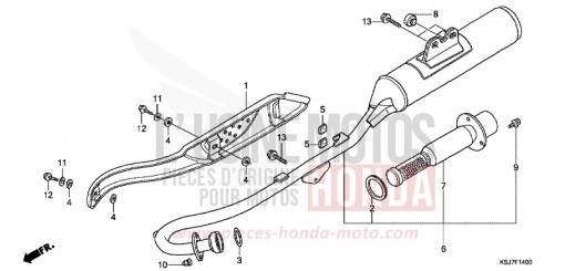 EXHAUST MUFFLER CRF100FD de 2013